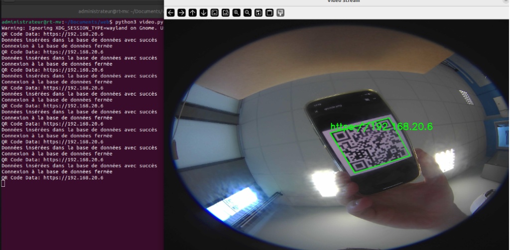 Détection QR Code avec caméra IP