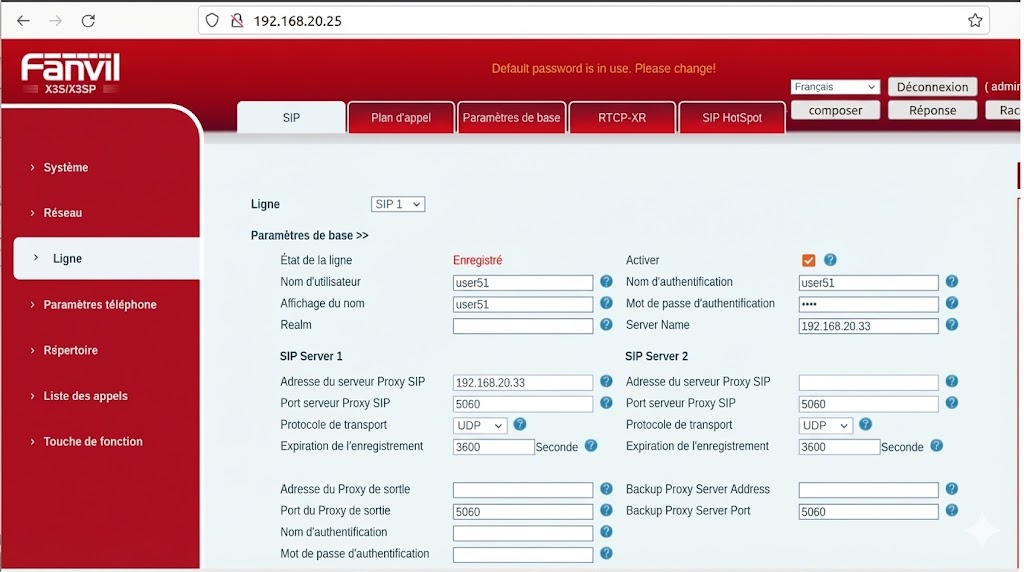 Déploiement Asterisk ToIP